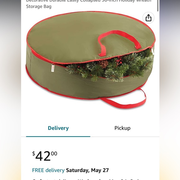 EUC 36” wreath storage bag - Picture 7 of 7